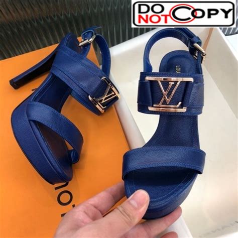 horizon platform sandal louis vuitton|LOUIS VUITTON Grained Calfskin Horizon Platform Sandals 41 .